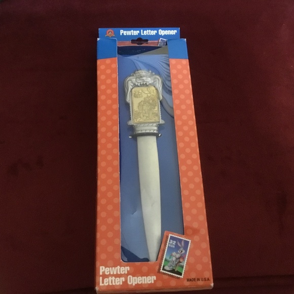 Bugs Bunny/Tasmania Pewter Letter Opener Looney Tunes Stamp Collection - Picture 2 of 10